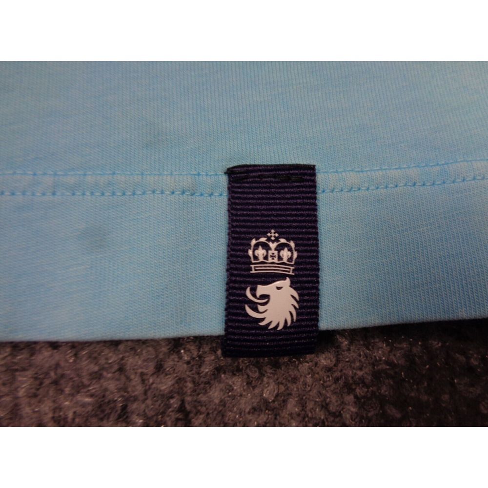 Drumohr Polo Shirt Mens M Blue Pique Knit Cotton Short Sleeve - Picture 3 of 11